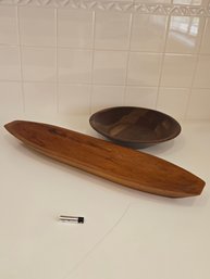 Wooden Serving Bowls (2)