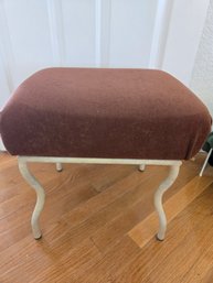 Brown And Cream Footstool 16w By 16h