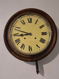 Antique Style  Clock 16'round Wood Base