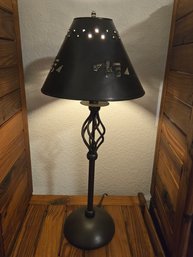 Lamp Black Bar With Black Shade 26' H