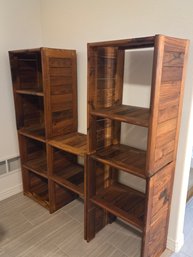 Wood Attacked Shelving Unit