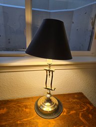 Brass Lamp With Black Shade