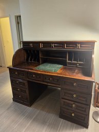 Oak Roll Top Desk - Bring Help To Move From Basement