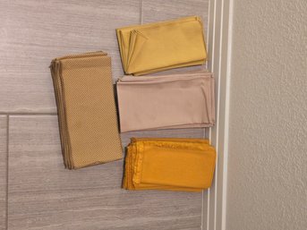 Napkin Cloth Set #2 - Gold,  Tan