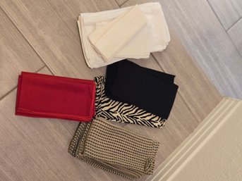 Napkin Cloth Set #1 - Red, Black,tan, White