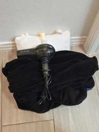Blow Dryer,  Robe, Bath Pillow