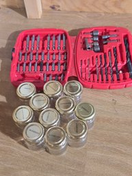 Drill Bit Set And Mini Storage Jars