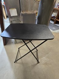Black Plastic Portable Side Table 28'h X 18'w X 26'l