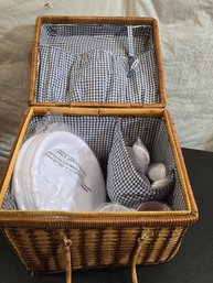 Picnic Basket With Eating Items