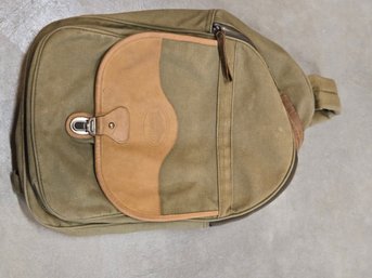 High Seirra Green Canvas Backpack Style