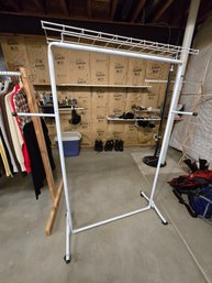 Metal White Clothing Rack