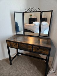 Metal Vanity With Mirror