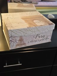 Paris Decor Storage Box Cardboard