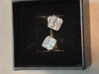 925 Vii Earrings CZ Square #12