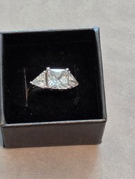 Ring CZ Princess Style Sz 6  # 9