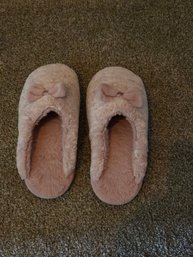 Slippers Pink With Bows Sz 5