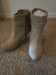 Boots Tan Calf Heels Sz 5.5