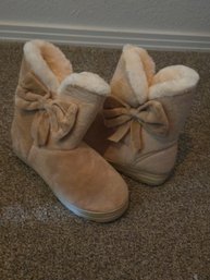 Boots Tan Calf Bows Sz 37-38