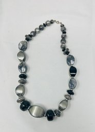 Vintage Black Bead Necklace