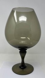 Extra Large Smoke Grey Empoli SnifterBalloon Glass 15'