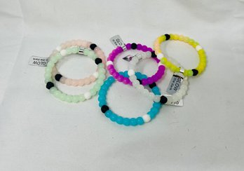 6 New Glow In The Dark Rubber Bracelets