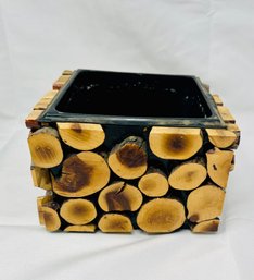 Wood Box Decor Or Candle Holder