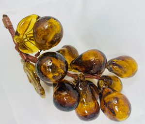 Vintage Amber Italian Glass Grapes