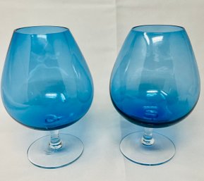 Two Blue Empoli Snifters