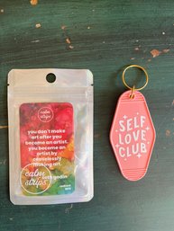 New Pink Key Chain And 1 Pack Of Calm Strips Set D