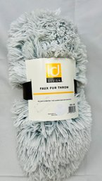 Brand New Teal Blue Faux Fur LuxuryThrow #1