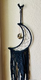 Black Moon Macrame Wall Hanging Decor