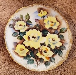 Ucago Floral Plates - Yellow Roses #1