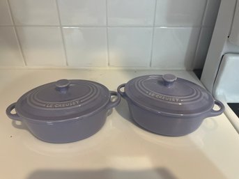 2 Purple Lilac Le Creuset Baking Mini Casserole Dishes