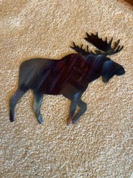 Moose Metallic Hanging Art - 12'w X 10'h