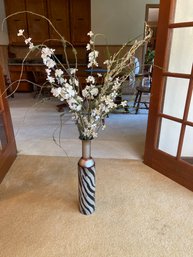 Artificial Flowers With Tin Vase 4ft Tall