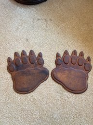 Cast Iron Bear Footprint Stepping Stone