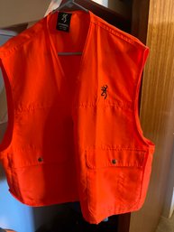 Browning Safety Shooting/Hunting Vest Blaze Orange Sz 2XL