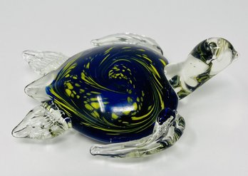 Murano Art Glass Turtle Figurine 7'