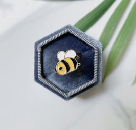 New Super Cute Bee Enamel Fidget Spinner Ring