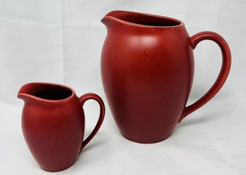 Noritake Raspberry Colorwave Stoneware 2 Pitchers