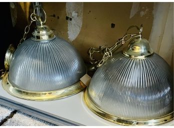 Three (3) Gold Light Fixtures