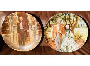 4 Gone With The Wind Authentic Plates Including 'mammy's Lacing' With Certificate