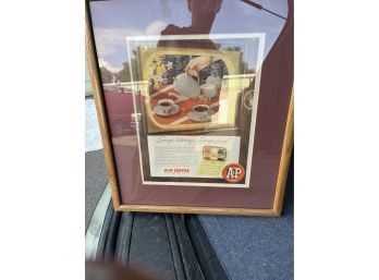 A & P Framed Ad