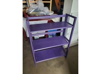 Purple Wood Folding Bookshelve