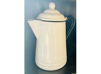 White Vintage Teapot & Antique Porcelain Teapot