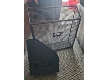 Set Of 2 Metal Mail Holders