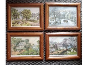 Set Of 4 Seasonal Framed Art