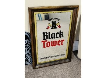 Black Tower Mirror Beer Sign