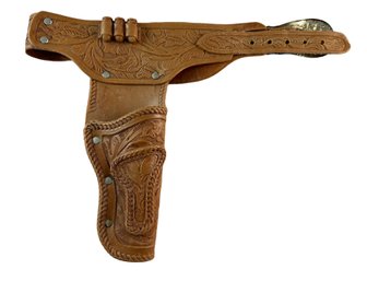 Vintage Plastic Kids Cap Gun Toy Western Holster Belt