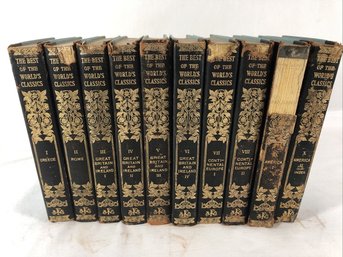 Antique 1909 Set The Best Of The World's Classics Henry Cabot Lodge 10 Volumes
